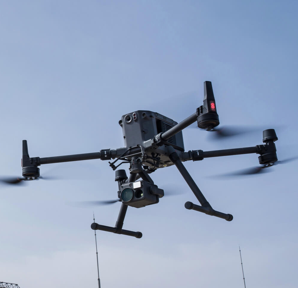 DJI M350 RTK industrial drone in flight for large-scale surveying and inspection in Ireland