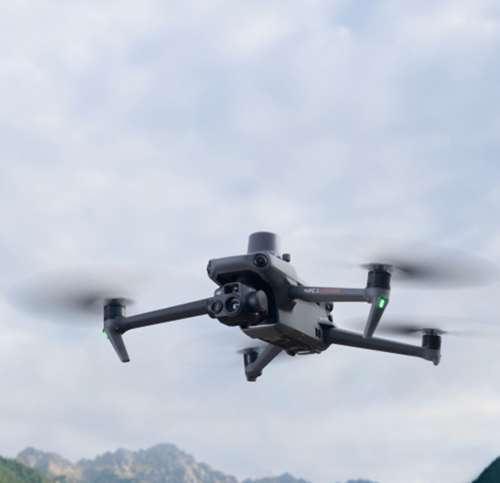 DJI Mavic 3 Enterprise drone in use for land survey and 3D mapping in Ireland