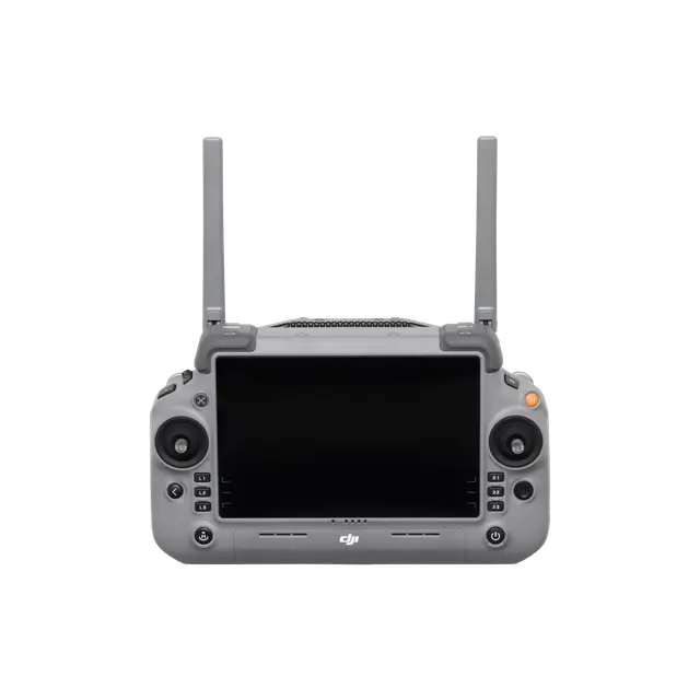 DJI RC Plus 2 Enterprise remote controller with high-bright display, O4 Enterprise transmission and IP54 protection.