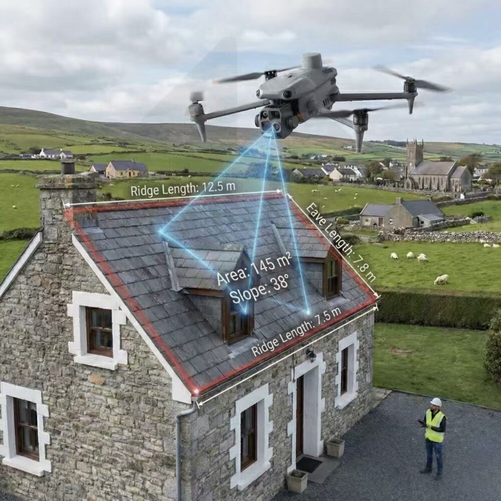 DJI Matrice 4E roof mapping and measurement workflow