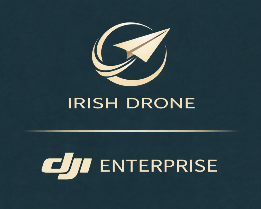 Irish Drone logo with DJI Enterprise branding – authorised DJI Enterprise dealer in Ireland