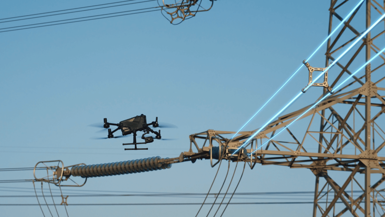 DJI drone inspection for powerlines